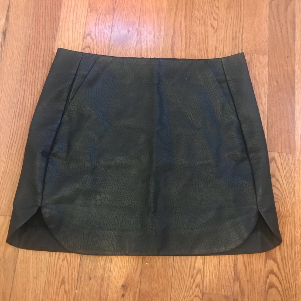 Vegan leather mini skirt
